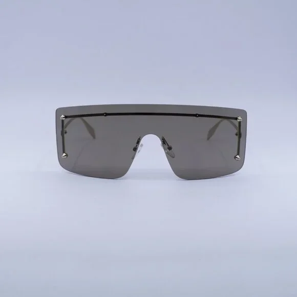 🕶️ New Alexander McQueen AM0412S 002 Sunglasses - Gold Frame, Brown Lenses - Picture 3 of 10